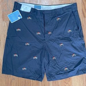 Men’s navy shorts with skull & crossbones size 36